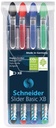 Schneider stylo à bille slider basic xb, etui de 4 pièces (3+1 gratuit) en couleurs assorties