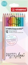 Stabiloaquacolor crayon de couleur, pastel, étui de 12 pièces, assorti