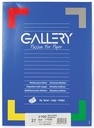 Gallery étiquettes blanches, ft 70 x 32 mm (l x h), coins carrés, 27 par feuille