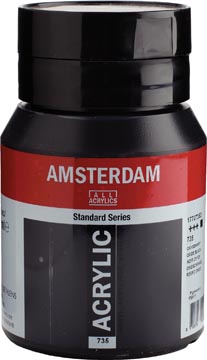[1772735] Amsterdam peinture acrylique, bouteille de 500 ml, noir oxyde