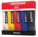 Amsterdam peinture acrylique tube de 120 ml, boîte de 5 tubes en couleurs non-primair