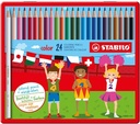 Stabilo color crayon de couleur, boîte métallique de 24 pièces