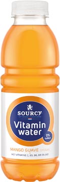 [18530] Sourcy eau vitaminée, bouteille de 50cl, mango guave, paquet de 6 pièces