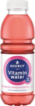 [18531] Sourcy eau vitaminée, bouteille de 50cl, framboise grenade, paquet de 6 pièces