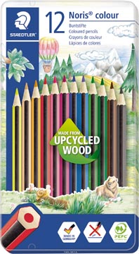[185 M12] Staedler crayons de couleur noris colour, boîte en métal de 12 pièces