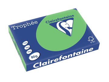 [1885C] Clairefontaine trophée intens, papier couleur, a3, 80 g, 500 feuilles, vert menthe