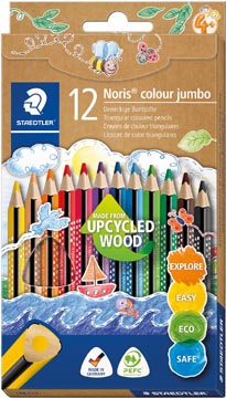 [188 C12] Staedtler noris colour jumbo crayons de couleur, étui de 12 pièces