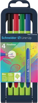 [191094] Schneider stylo feutre line-up, etui de 4 pièces en couleurs assorties