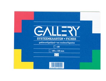 [19240] Gallery fiches colorées, ft 10 x 15 cm, paquet de 120 pièces