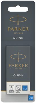 [1950207] Parker quink cartouches d'encre, bleu roi, blister de 10 pièces