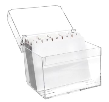 [1952805] Maul boîte à fiches acrylique a6 avec index, transparent