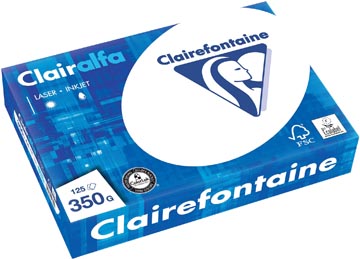 [1983C] Clairefontaine clairalfa papier de présentation, a4, 350 g, paquet de 125 feuilles