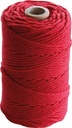 Corde coton macramé de 70 m, rouge