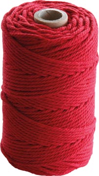 [200RD] Corde coton macramé de 70 m, rouge