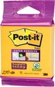 Post-it super sticky notes cube, 270 feuilles, ft 76 x 76 mm, jaune ultra, sous blister