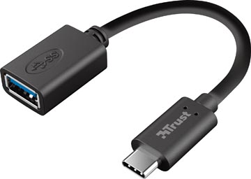 [20967] Trust calyx câble usb otg, usb a - usb c, 0,15 m, noir