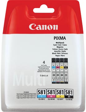 [2103C04] Canon cartouche d'encre cli-581, 200 - 259 pages, oem 2103c004, 4 couleurs