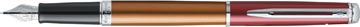 [2118233] Waterman stylo plume avec pointe fine hémisphère vermillon avec détail en palladium