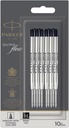 Parker quinkflow recharge pour stylo bille, pointe moyenne, noir, blister de 10 pièces