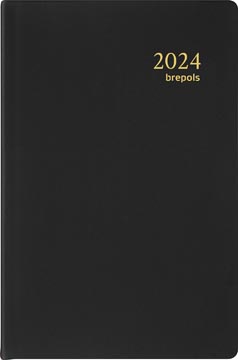 [2120160] Brepols agenda delta seta 6 langues, noir