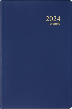 [2120660] Brepols agenda delta seta 6 langues, bleu