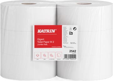 [1406123] Katrin papier toilette gigant m2 jumbo, blanc, 2 plis, paquet de 6 rouleaux
