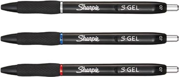 [2136596] Sharpie s-gel roller, pointe moyenne, blister de 3 pièces, couleurs assorties