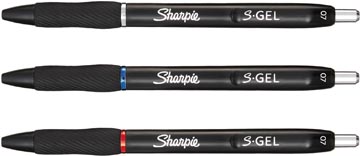 [2137256] Sharpie s-gel roller, pointe moyenne, blister de 3 pièces, bleu