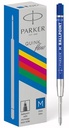 Parker eco stylo bille recharge, medium, bleu, 20 pièces