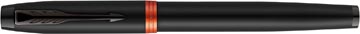 [2172943] Parker im vibrant rings stylo plume fin, noir avec accents oranges