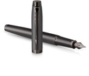 Parker im monochrome titanium stylo plume, fine, giftbox