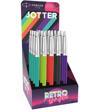 [2186316] Parker jotter originals stylo bille, retro wave, display de 20 pièces, assorti