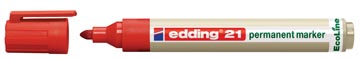 [21R] Edding marqueur permanent ecoline e-21 rouge