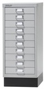 Bisley armoire à tiroirs, ft 67 x 27,9 x 40,8 (h x l x p), 10 tiroirs, gris