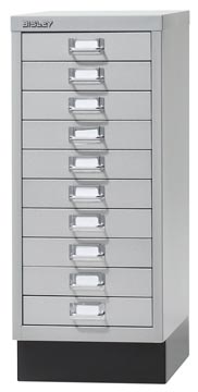 [2206945] Bisley armoire à tiroirs, ft 67 x 27,9 x 40,8 (h x l x p), 10 tiroirs, gris