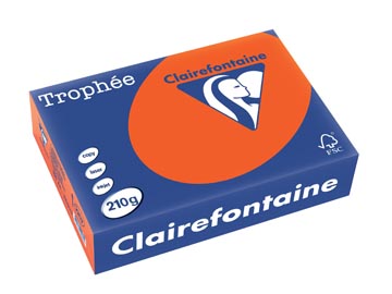 [2207C] Clairefontaine trophée intens, papier couleur, a4, 210 g, 250 feuilles, églantine