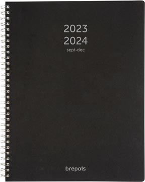 [2242491] Brepols journal de classe a4 polyprop, noir