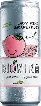[22540] Bionina lady pink grapefruit, canette de 33 cl, paquet de 24 pièces