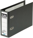 Elba rado plast classeur pour ft a5 oblong, noir, dos de 7,5 cm