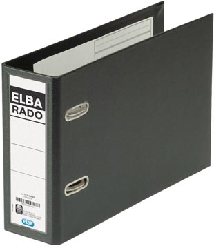 [22638] Elba rado plast classeur pour ft a5 oblong, noir, dos de 7,5 cm