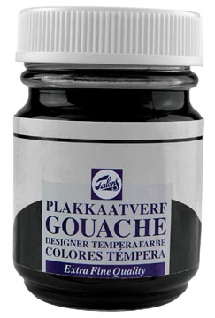 [23-737] Talens gouache extra fine flacon de 50 ml, noir neutre