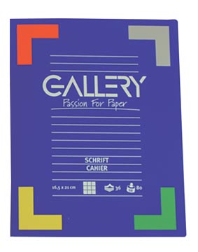 [23605] Gallery cahier, 72 pages, quadrillé 5 mm