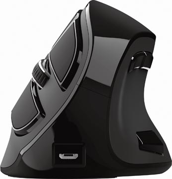 [23731] Trust souris ergonomique sans fil rechargeable voxx, noir