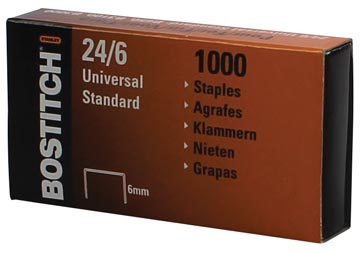 [24-6GAL] Bostitch agrafes 24-6-1mgal, 6 mm, boîte de 1000 agrafes