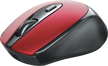 [24019T] Trust souris sans fil rechargeable zaya, rouge