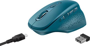 [24034] Trust souris sans fil rechargeable ozaa, bleu