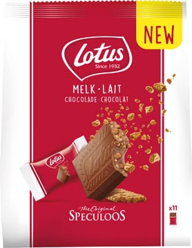 [2522] Lotus chocolat au lait avec pièces de spéculoos, paquet de 11 pièces