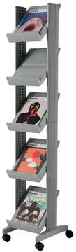 [259N35] Paperflow présentoir mobile corner compact argent