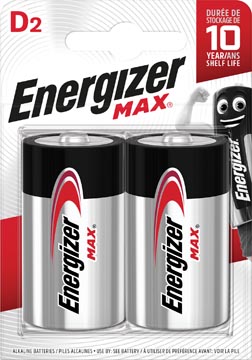 [2682305] Energizer piles max d, blister de 2 pièces