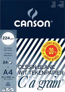 [27145] Canson bloc de dessin c à grain® ft a4, papier de 224 g/m²